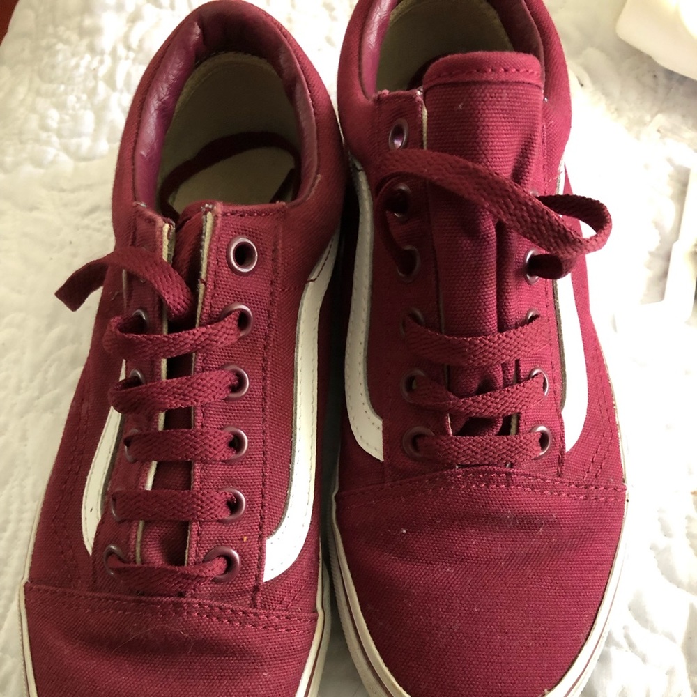 Burgundy vans